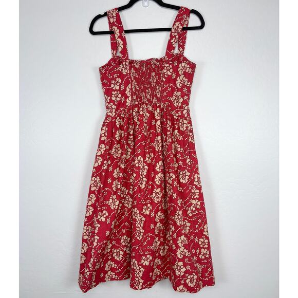 Free People Laters Baby Floral Midi Dress in Red Size XS - Picture 5 of 16